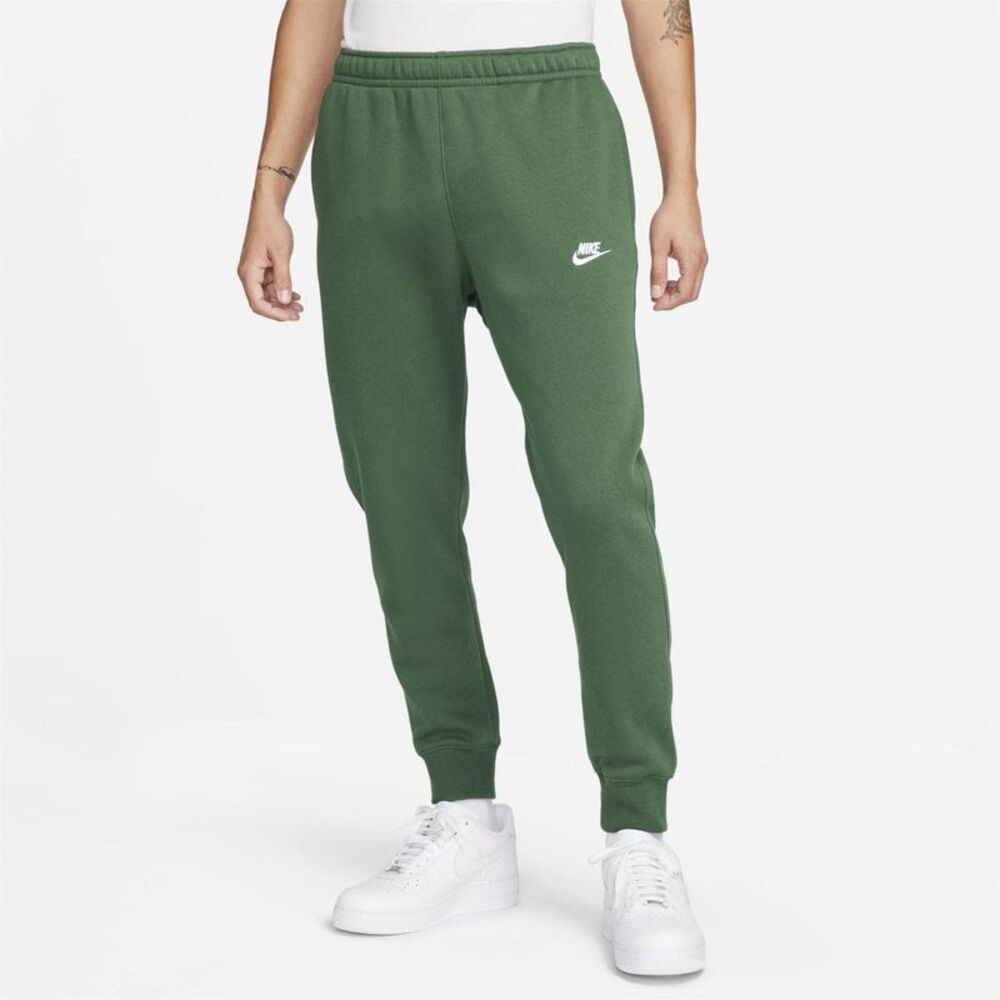 Nike Mens Sportswear Club Fleece Sweatpants / Green/White